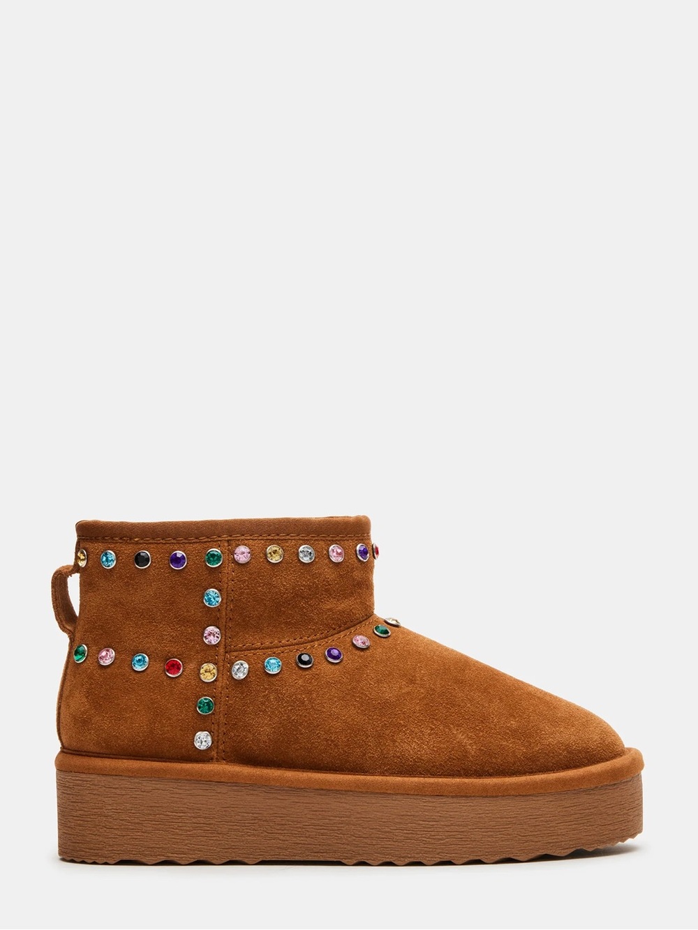 STEVE MADDEN | BNWOT Bejewelled Short Shearling Boots Size 5